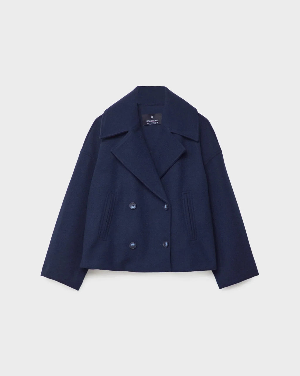 Simone Women's Jacket – Short Wrap-Style Wool Coat, Elegant & Warm for Winter