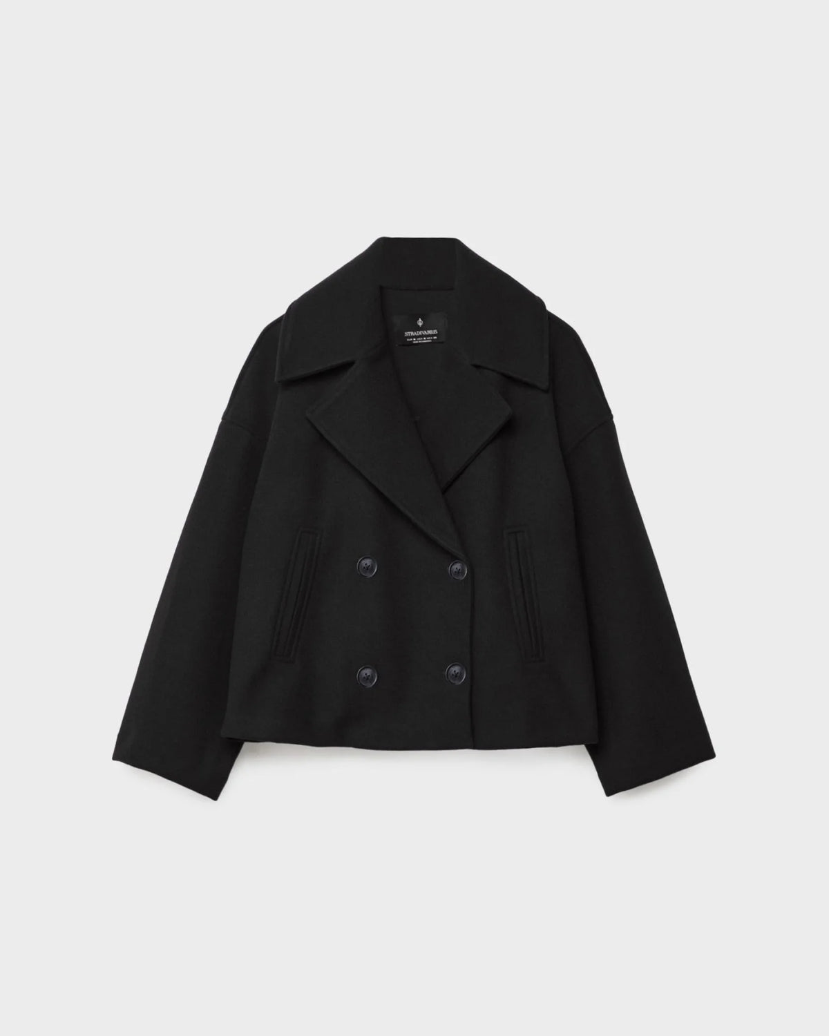Simone Women's Jacket – Short Wrap-Style Wool Coat, Elegant & Warm for Winter