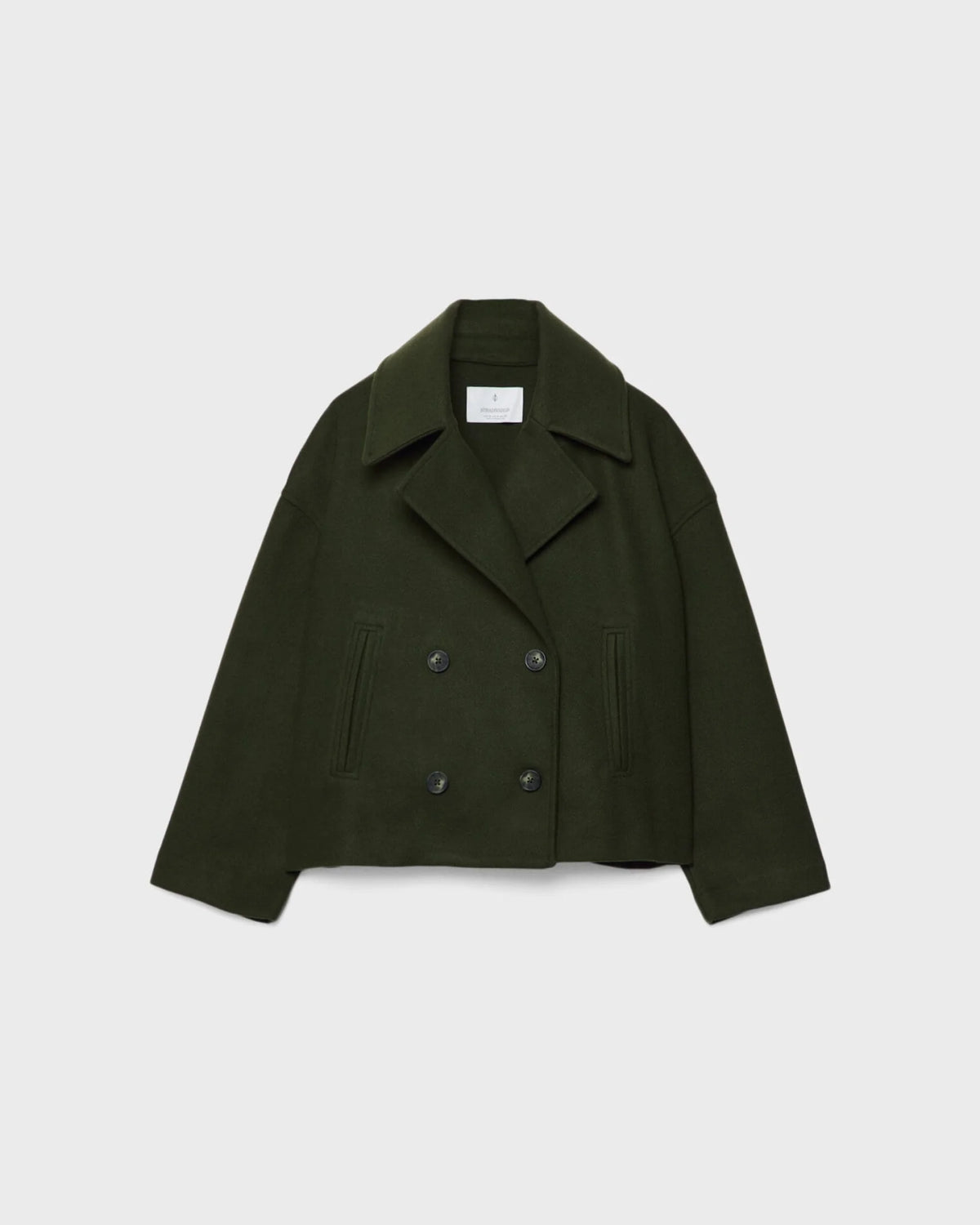Simone Women's Jacket – Short Wrap-Style Wool Coat, Elegant & Warm for Winter