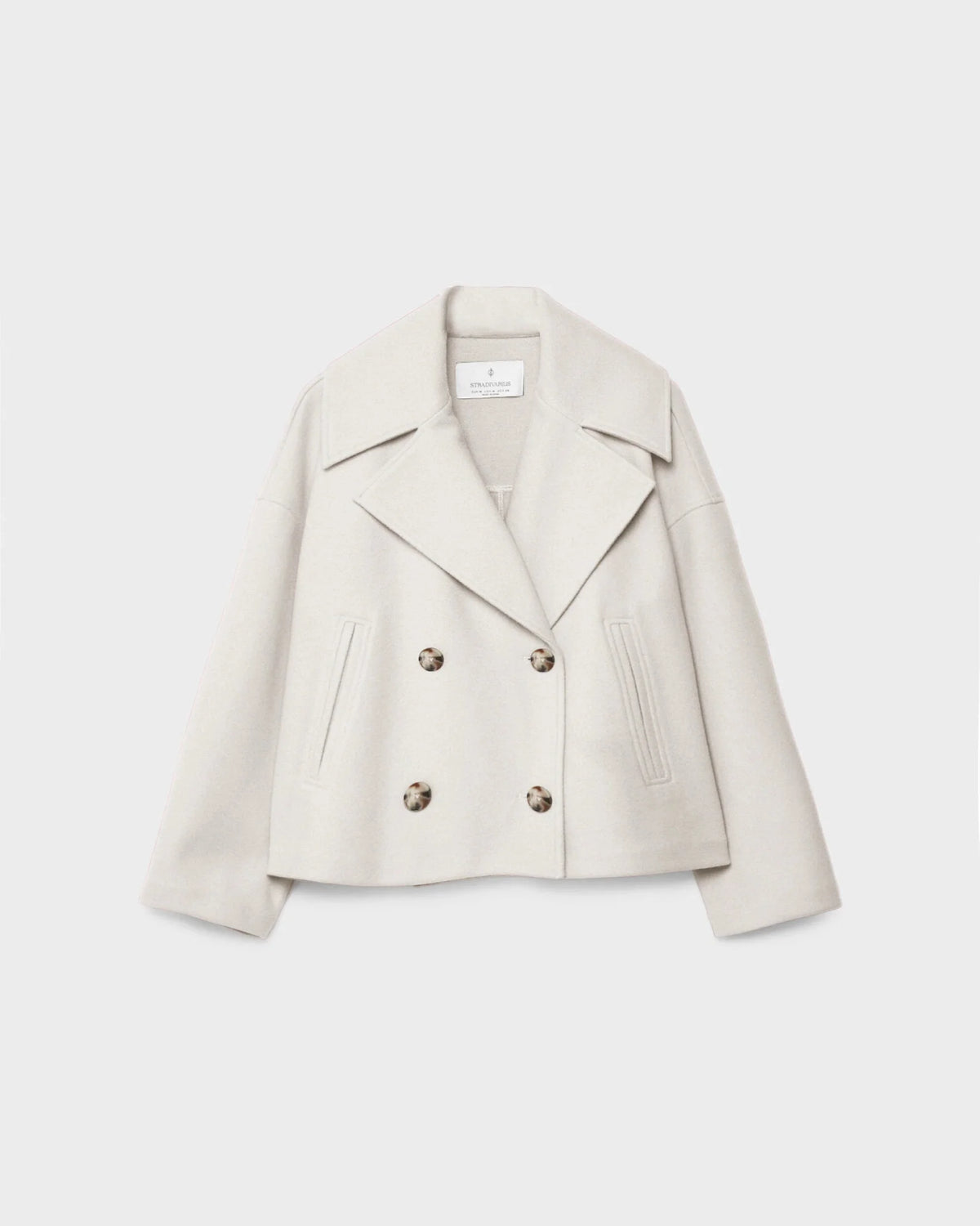 Simone Women's Jacket – Short Wrap-Style Wool Coat, Elegant & Warm for Winter