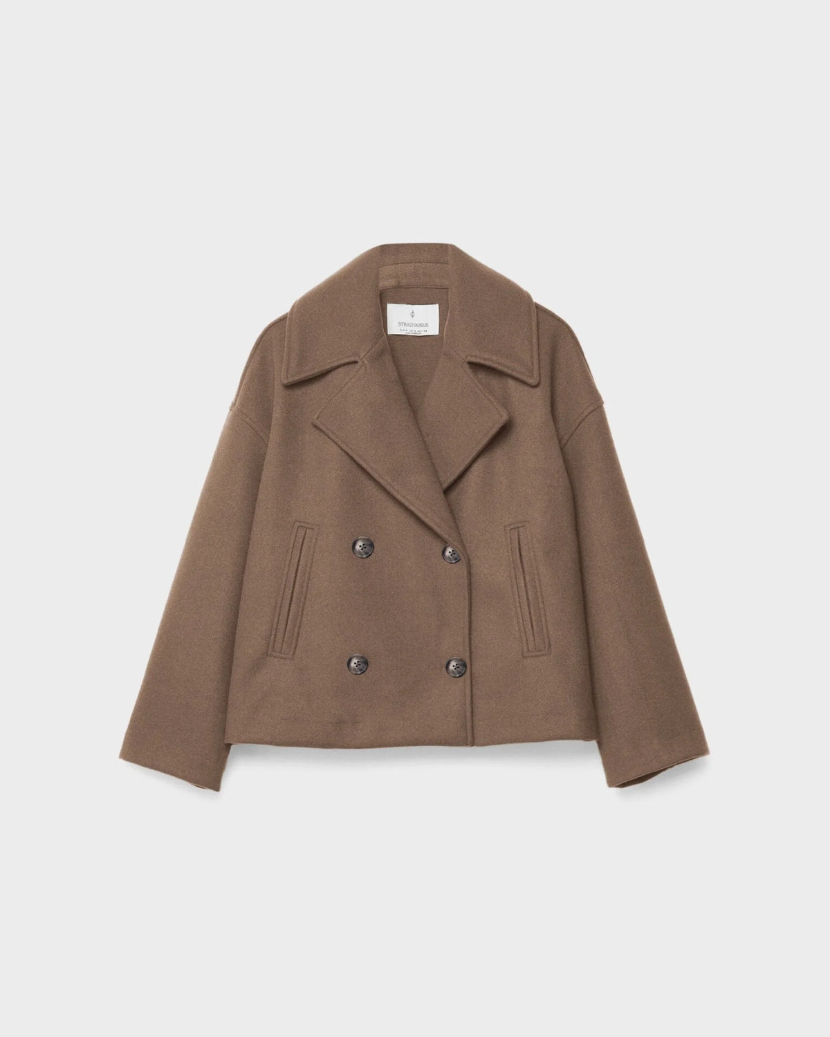 Simone Women's Jacket – Short Wrap-Style Wool Coat, Elegant & Warm for Winter