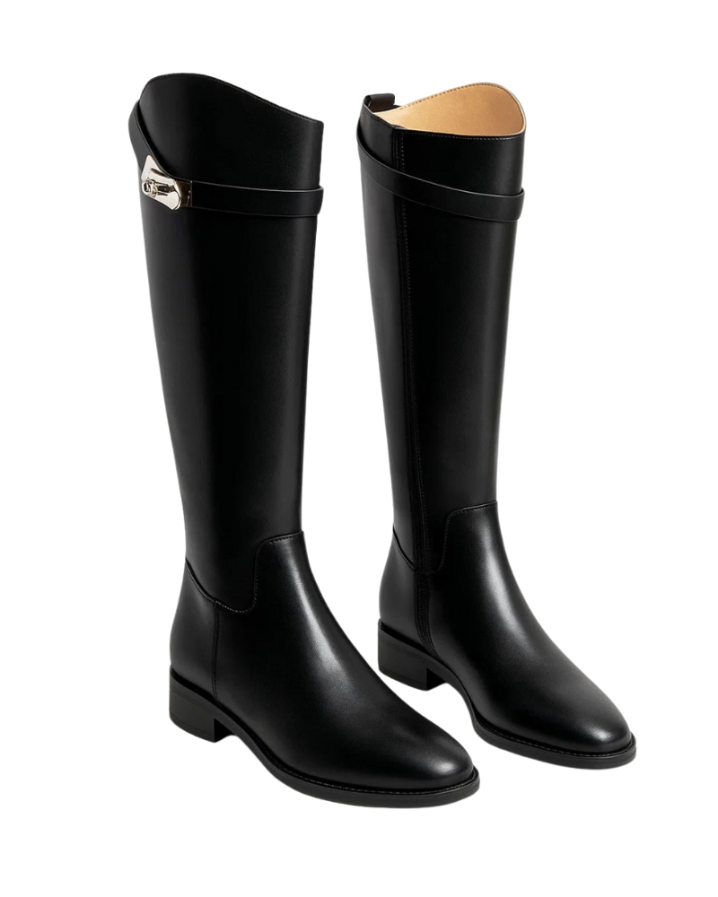 Isla Women's Below-the-Knee Boots – Minimalist Design, Comfortable Low Heel & Chic Style