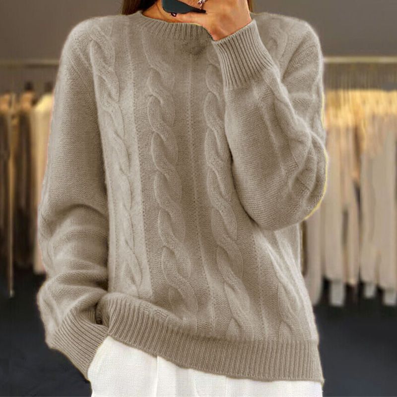 Josephine Cable-Knit Sweater – Wool & Cashmere Blend, Soft and Refined for Maximum Comfort