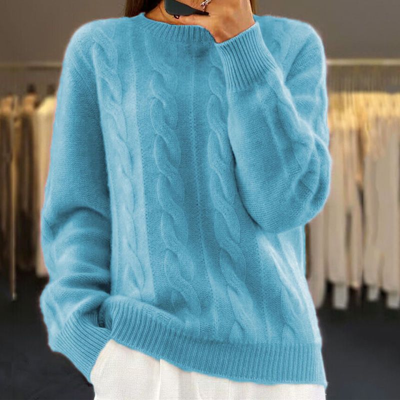 Josephine Cable-Knit Sweater – Wool & Cashmere Blend, Soft and Refined for Maximum Comfort