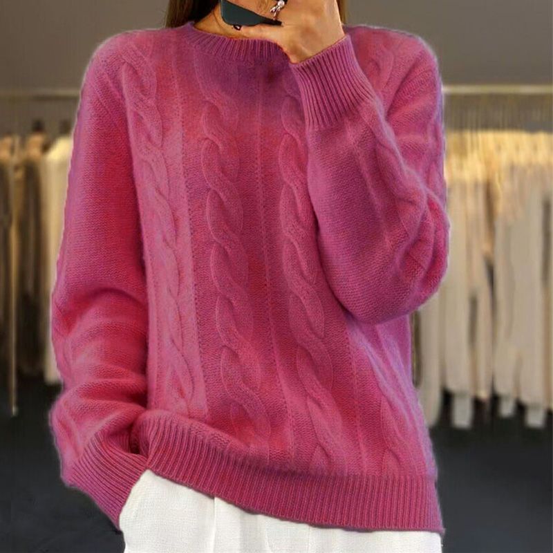 Josephine Cable-Knit Sweater – Wool & Cashmere Blend, Soft and Refined for Maximum Comfort
